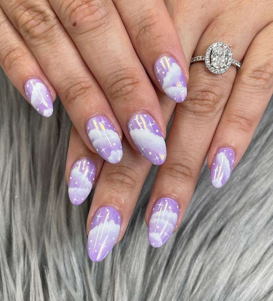 Purple Ombré French Tips