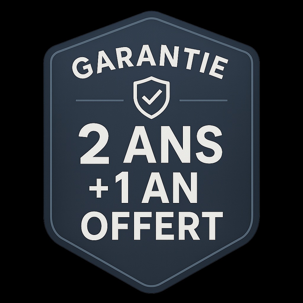 Garantie 2 ans + 1 an offert