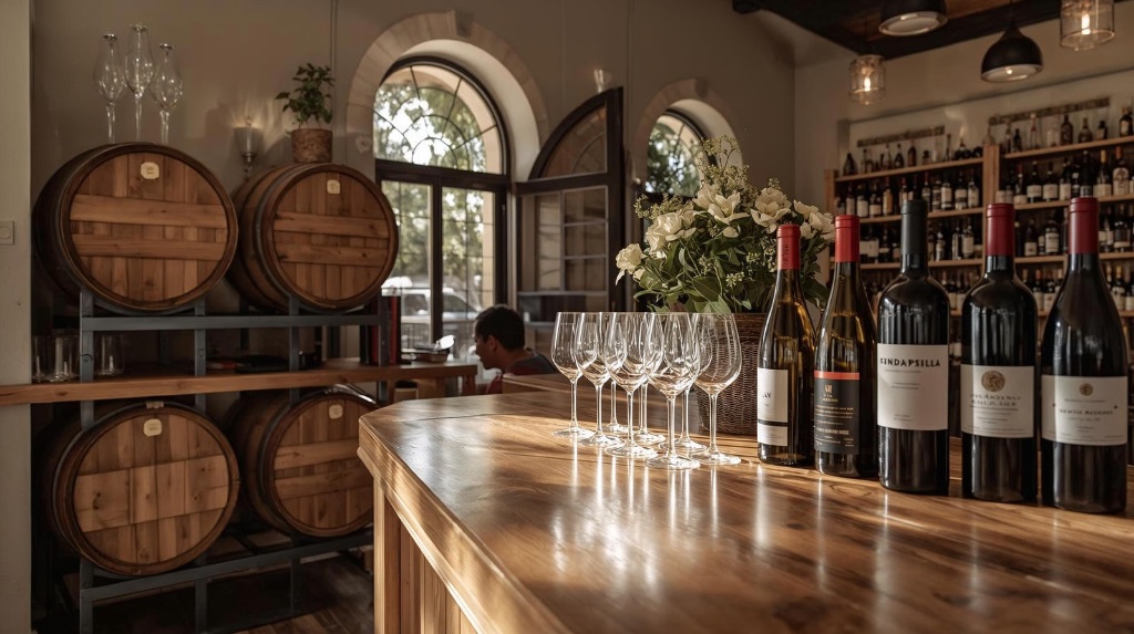 Menifee Wine Tasting Room Website - Elegant Wine Bar Interior Design