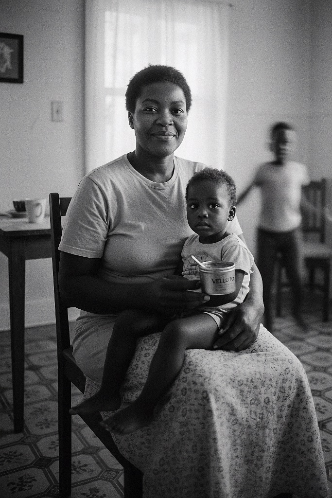 Mother and child sharing VELLUTO - Know that you are loved