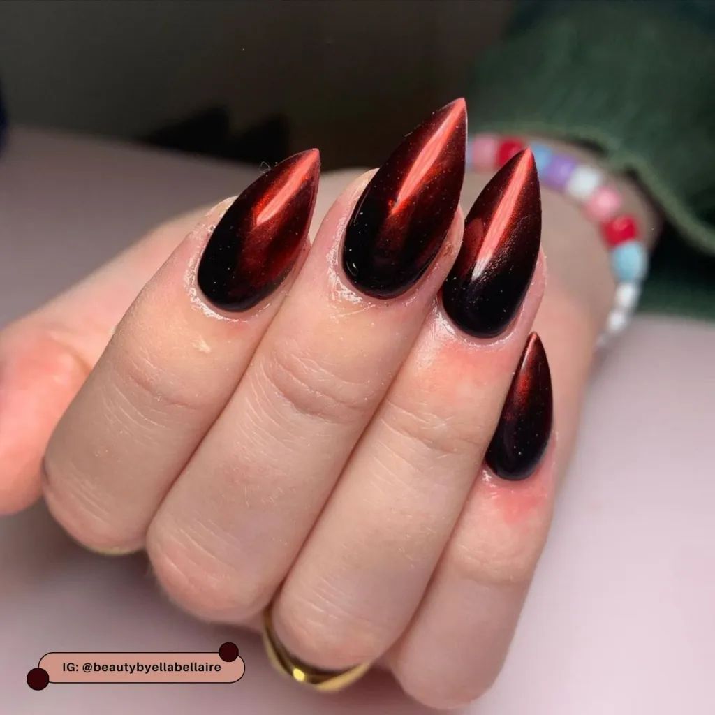 Checkerboard Gothic Glam Nails