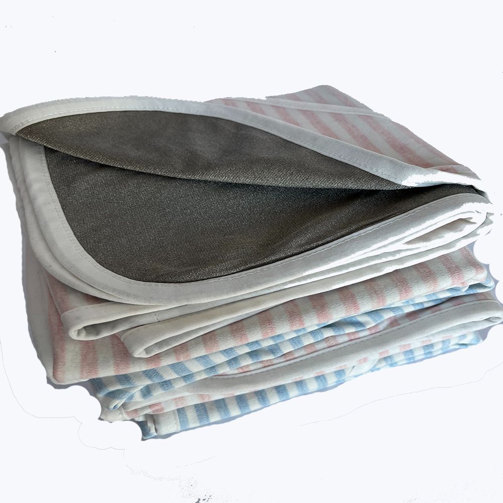 EMF Protection Blankets - Real Product Showing Dual-Layer Construction with Silver Fiber Mesh