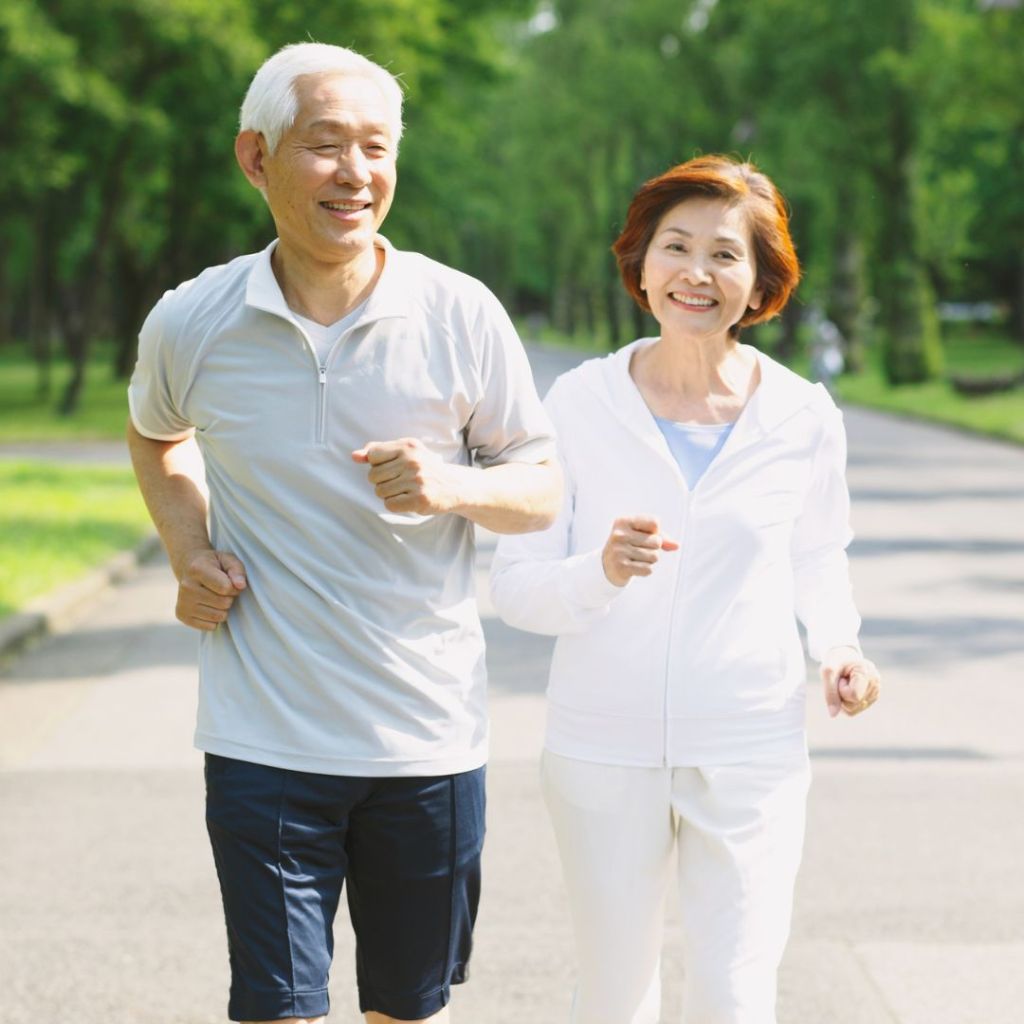 Active senior couple