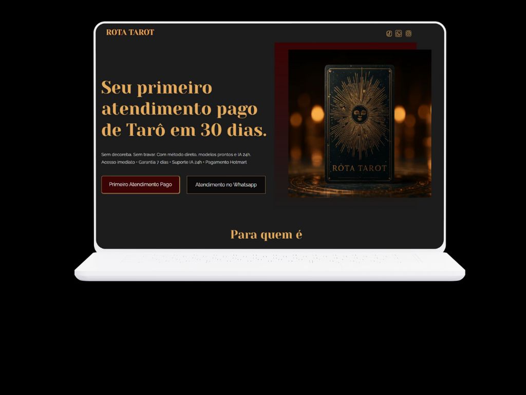 Rota Tarot Landing Page