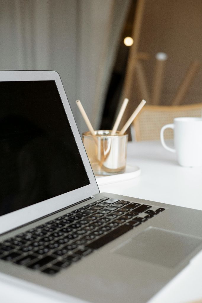 Professional workspace with laptop