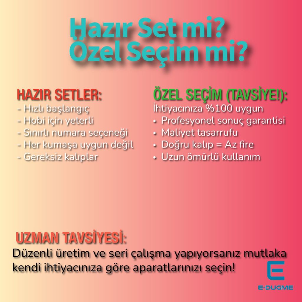 Hazır Set vs Özel Seçim Karşılaştırması