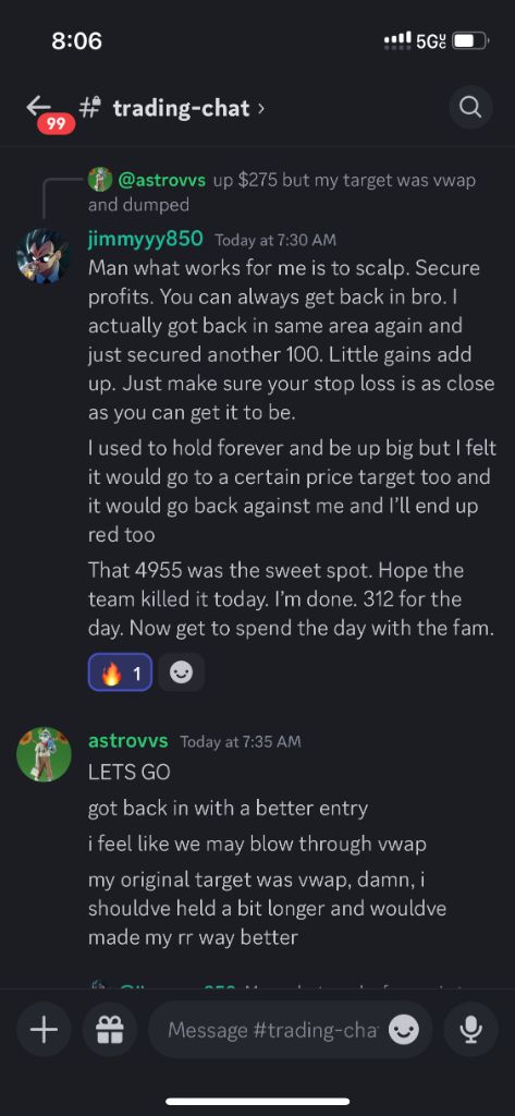 Student Trading Results