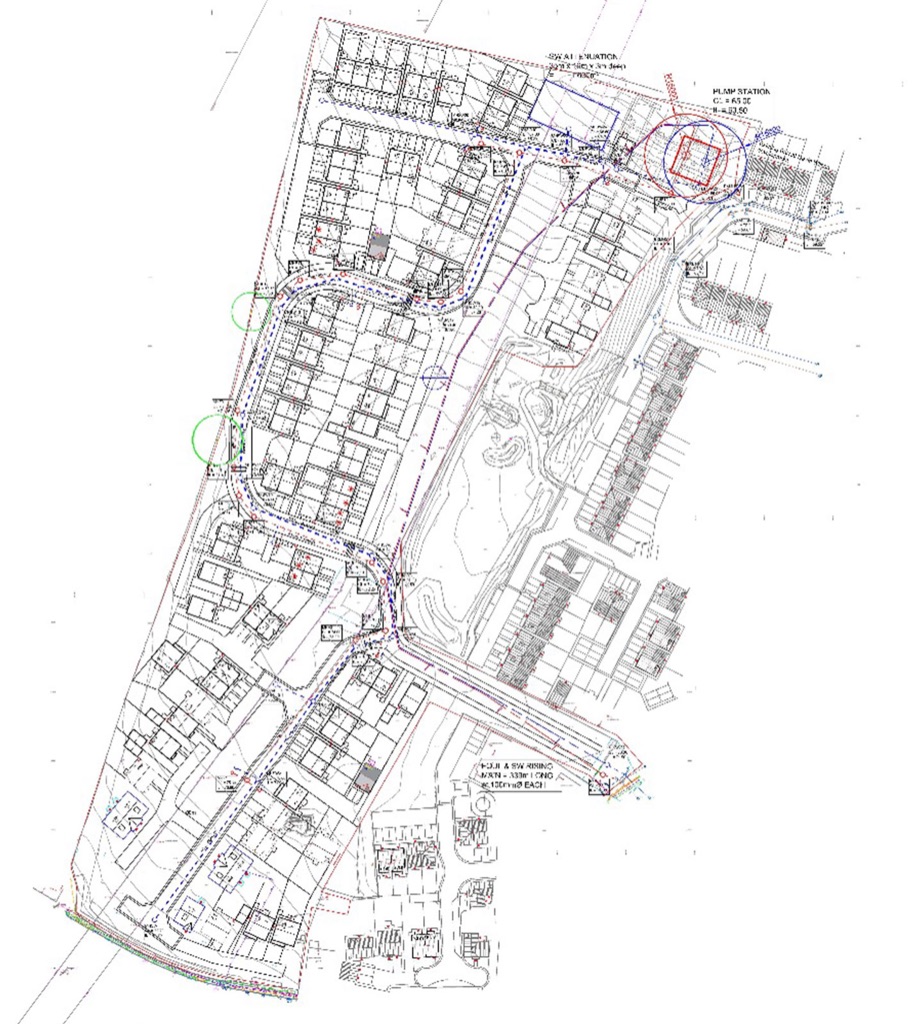 Detailed land development site plan and engineering drawings