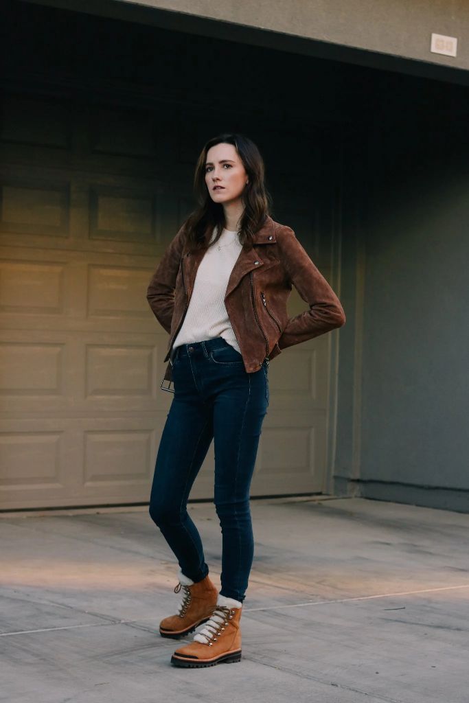 Brown Suede Moto Jacket