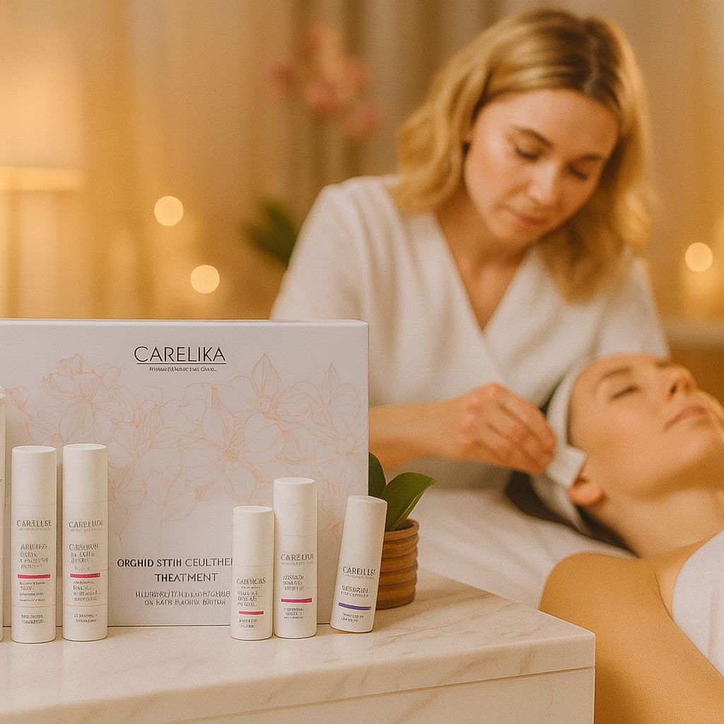 Professional esthetician applying Carelika treatment