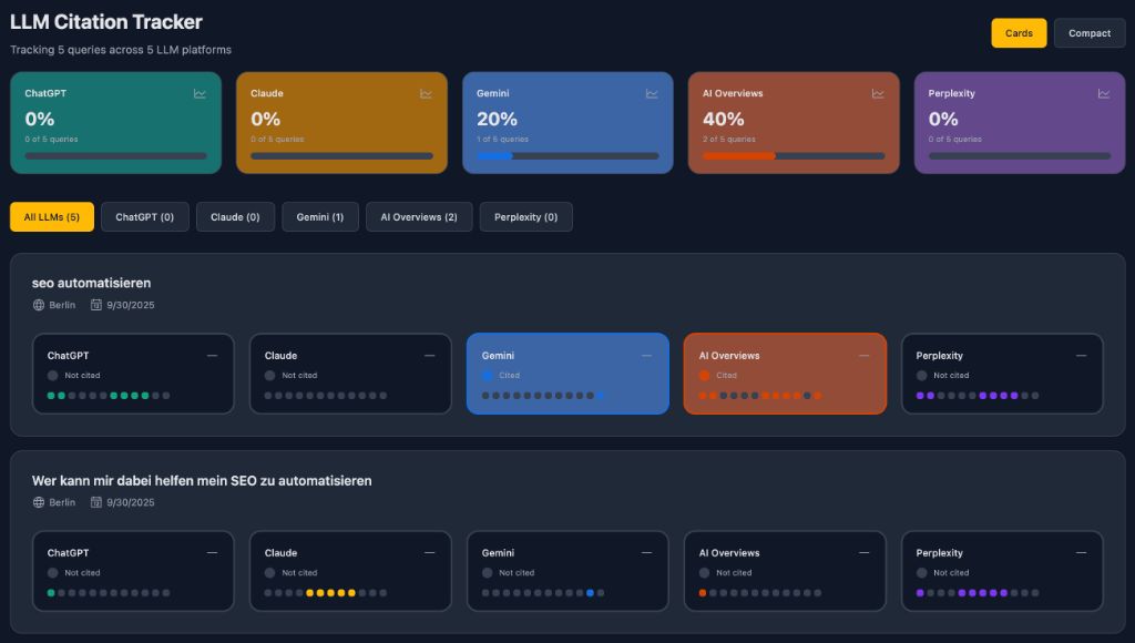 GEO Automat Dashboard