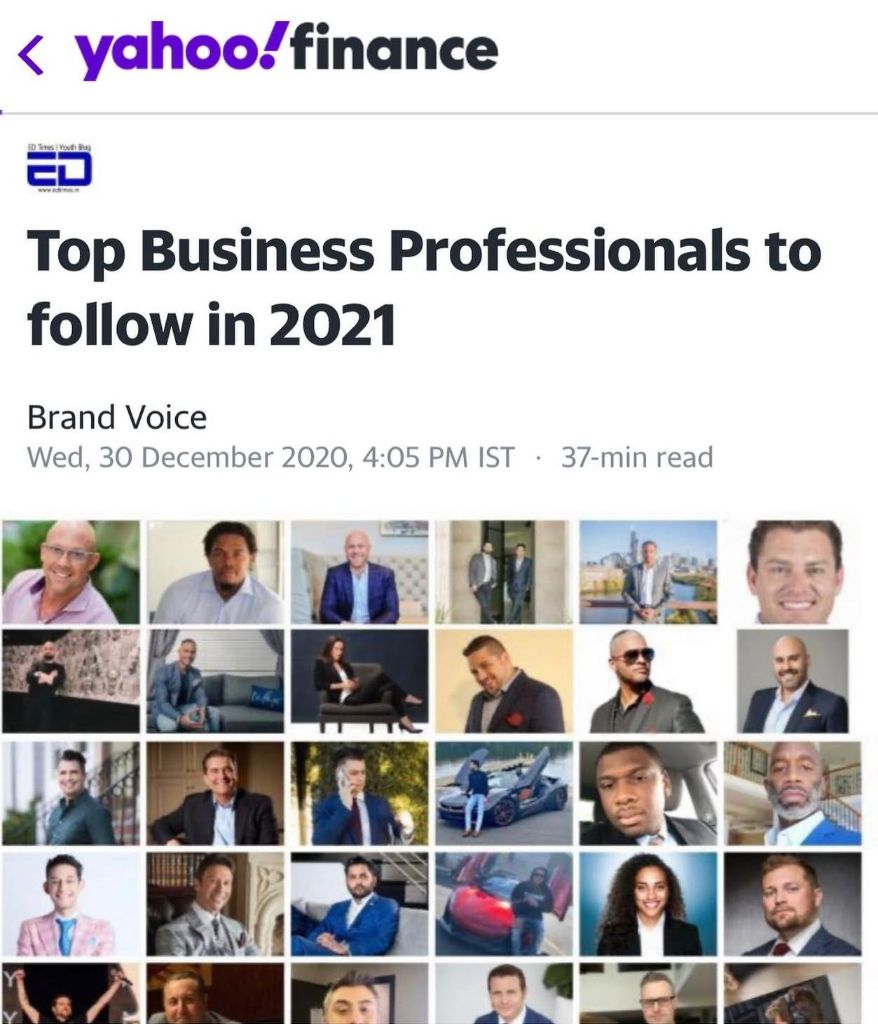 Antonio Cook - Yahoo Finance Top Business Professionals 2021