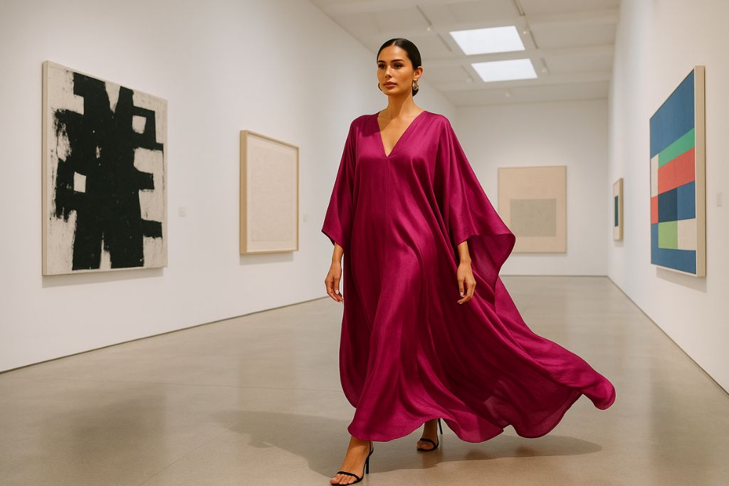 Royal Fuchsia Evening Kaftan