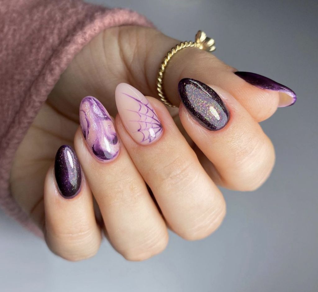 Purple and White Cosmic Dreams