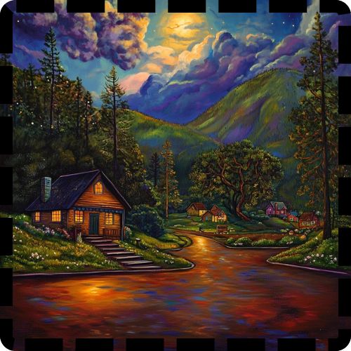 Dramatic evening landscape