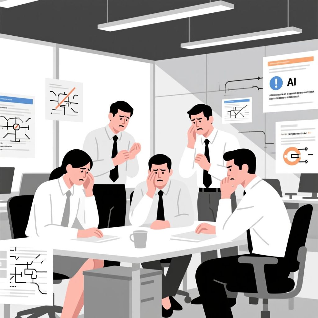 業務課題に悩むビジネスチーム