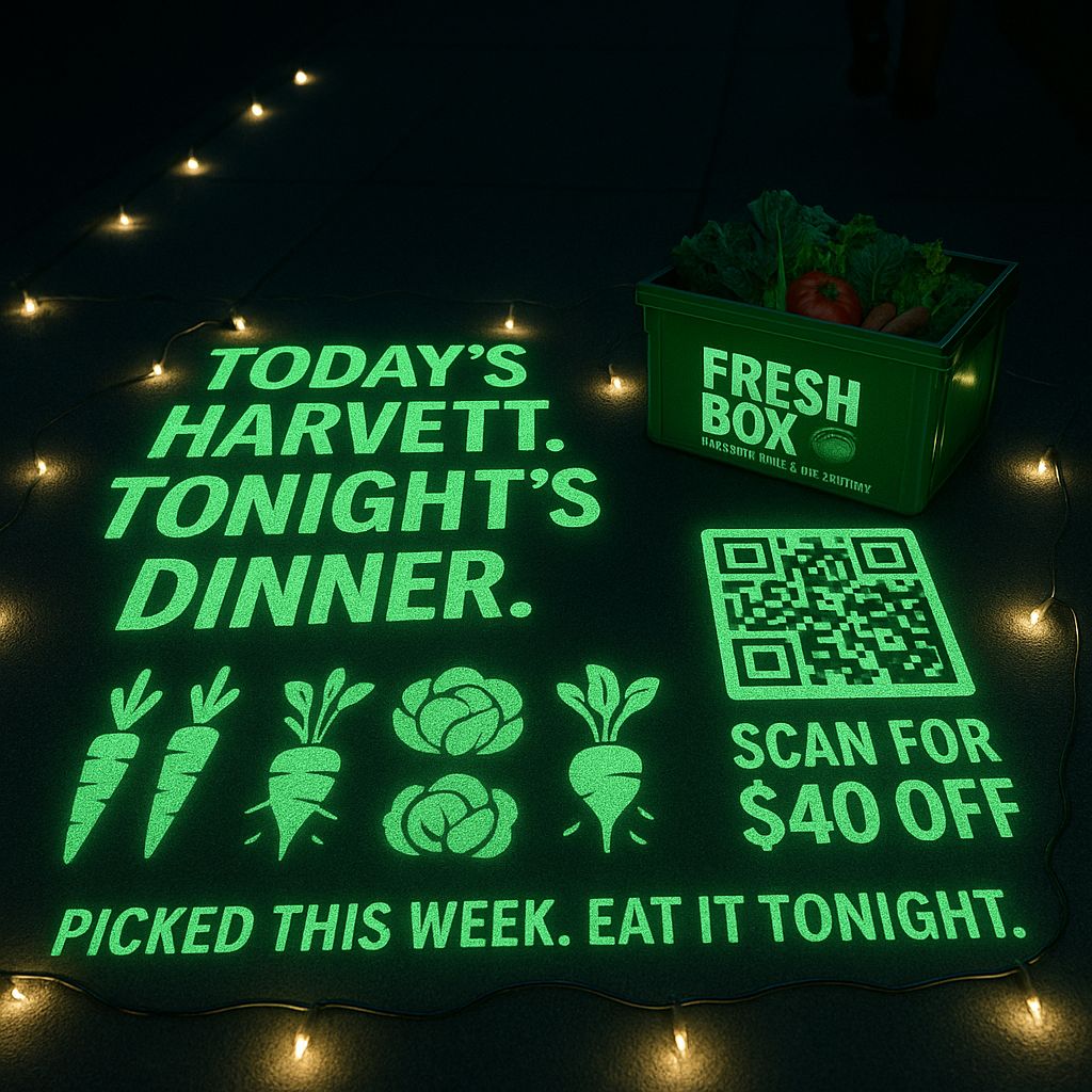 Today's Harvest Tonight's Dinner guerrilla marketing