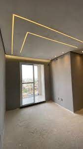 Sanca geométrica com iluminação LED