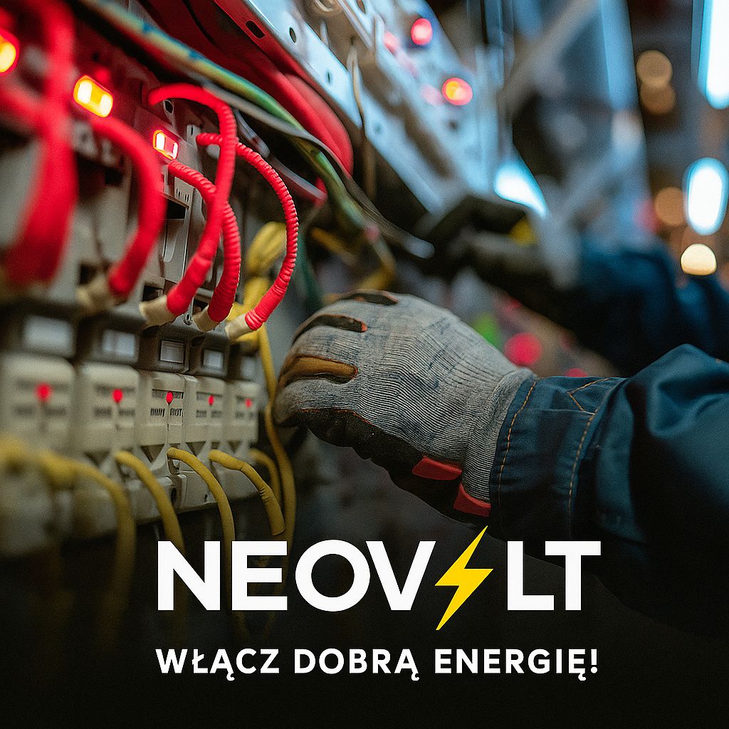 NeoVolt - Elektryk wykonujący pomiary z multimetrem