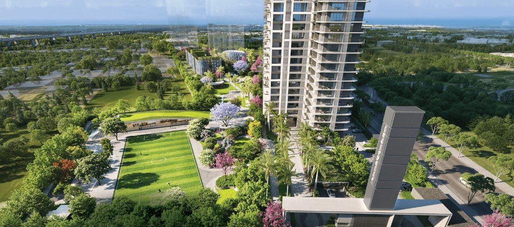 Aerial View of Luxury Development