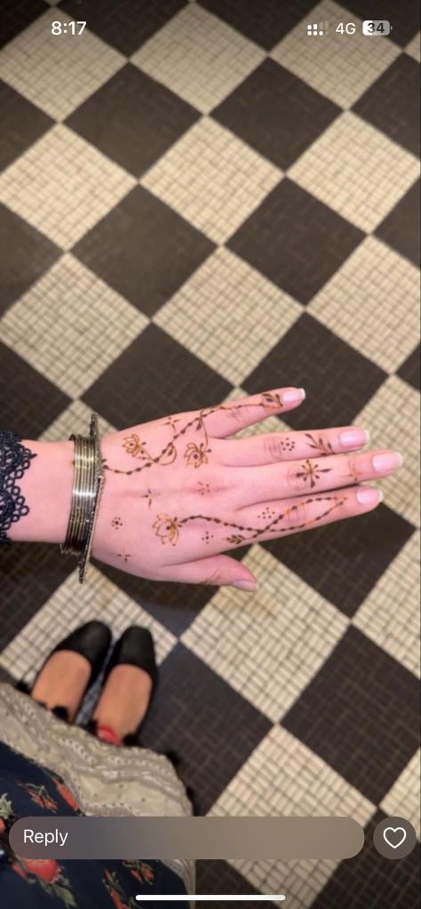 The beauty of Sumaita's henna, shared from Eid.