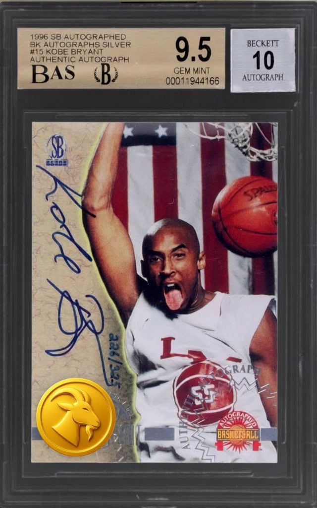 Kobe Bryant 1996 Rookie Auto