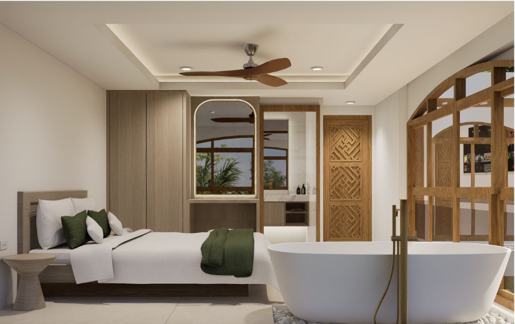 Suite parentale avec baignoire