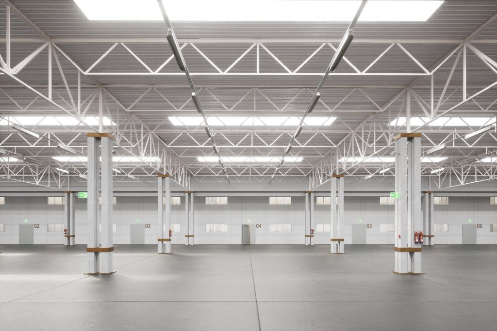 Production hall, after refurbishment, Elzab 1