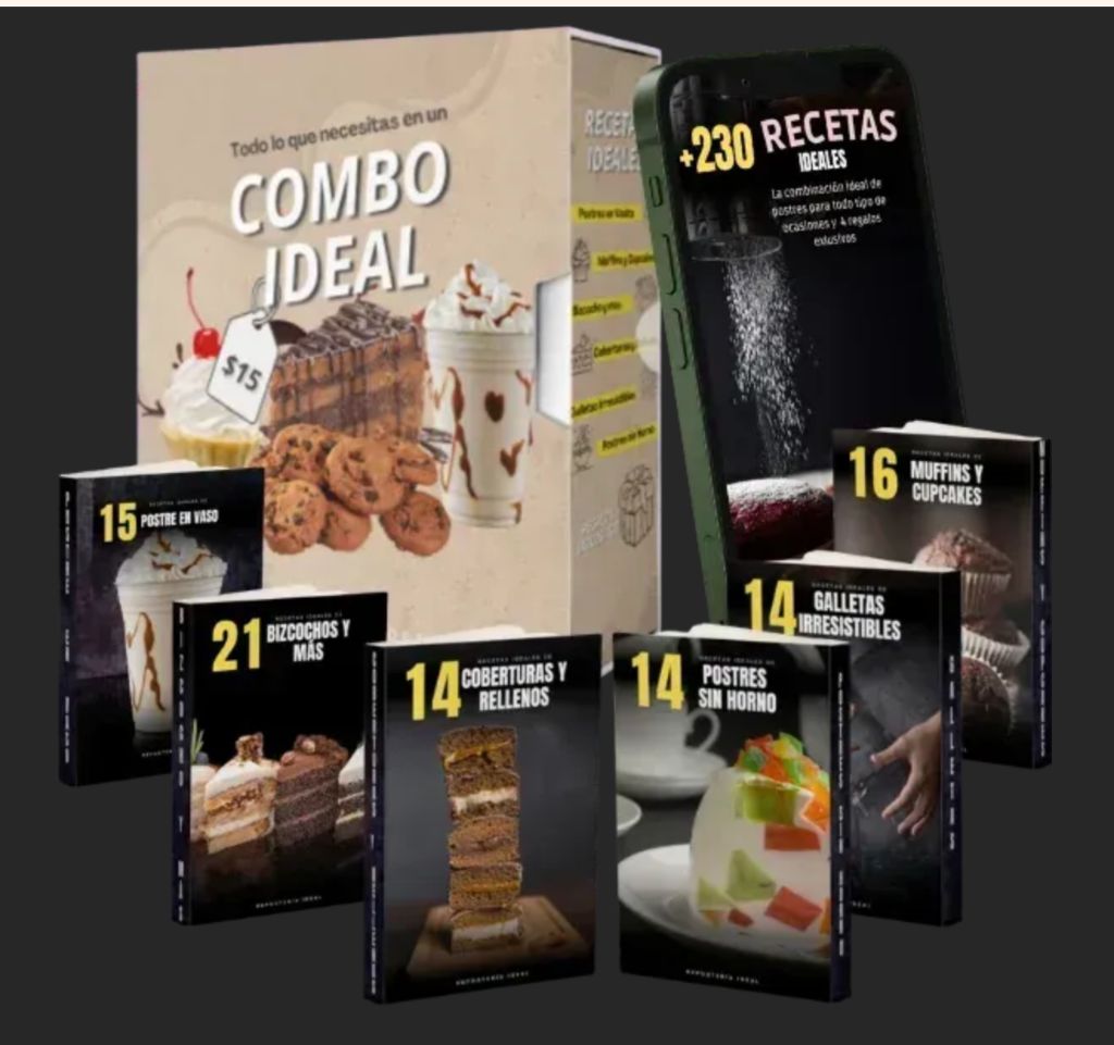 Combo completo de libros de repostería para negocio rentable