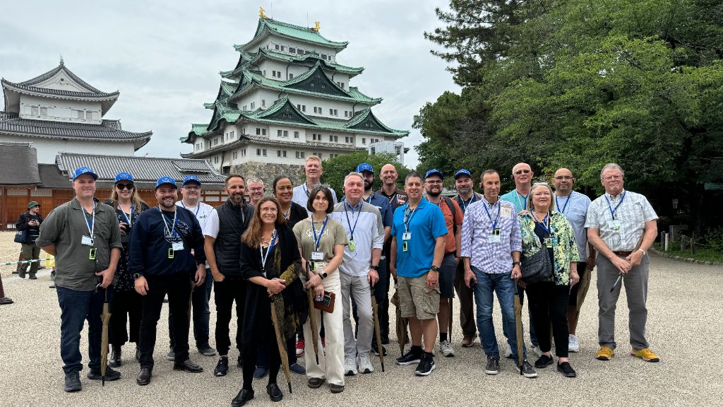 Japan Study Mission group at Nagoya Castle